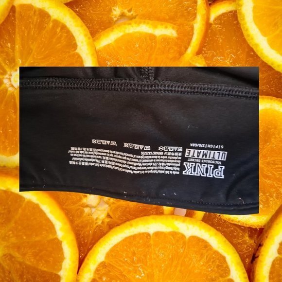 BLACK Pink Leggings Size Small w/ Pink on‎ the Side - Picture 4 of 5